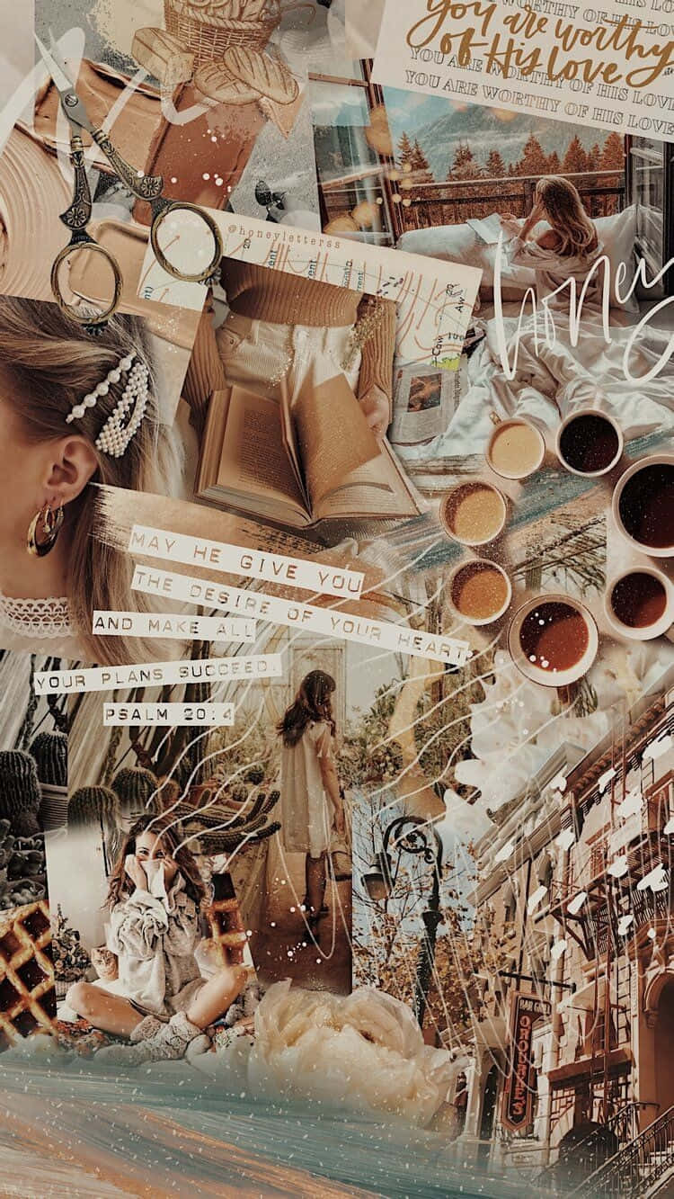 Christian Girl Aesthetic Collage Wallpaper