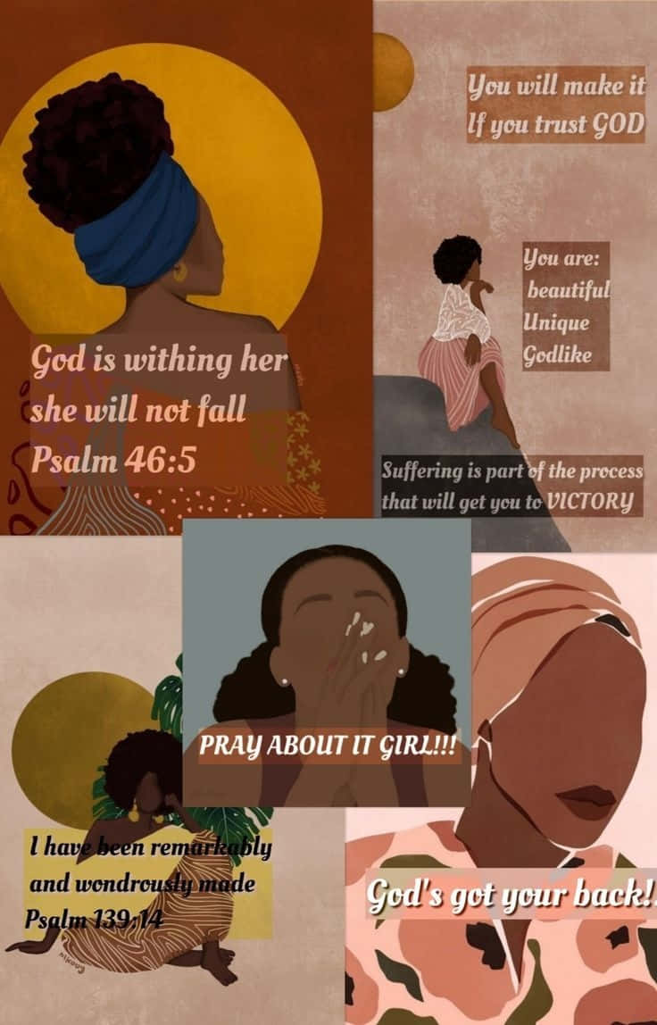 Christian Girl Aesthetic Inspirational Collage Wallpaper