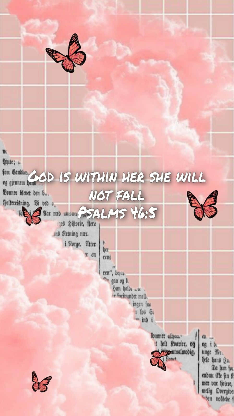 Christian Girl Aesthetic Psalms Quote Wallpaper