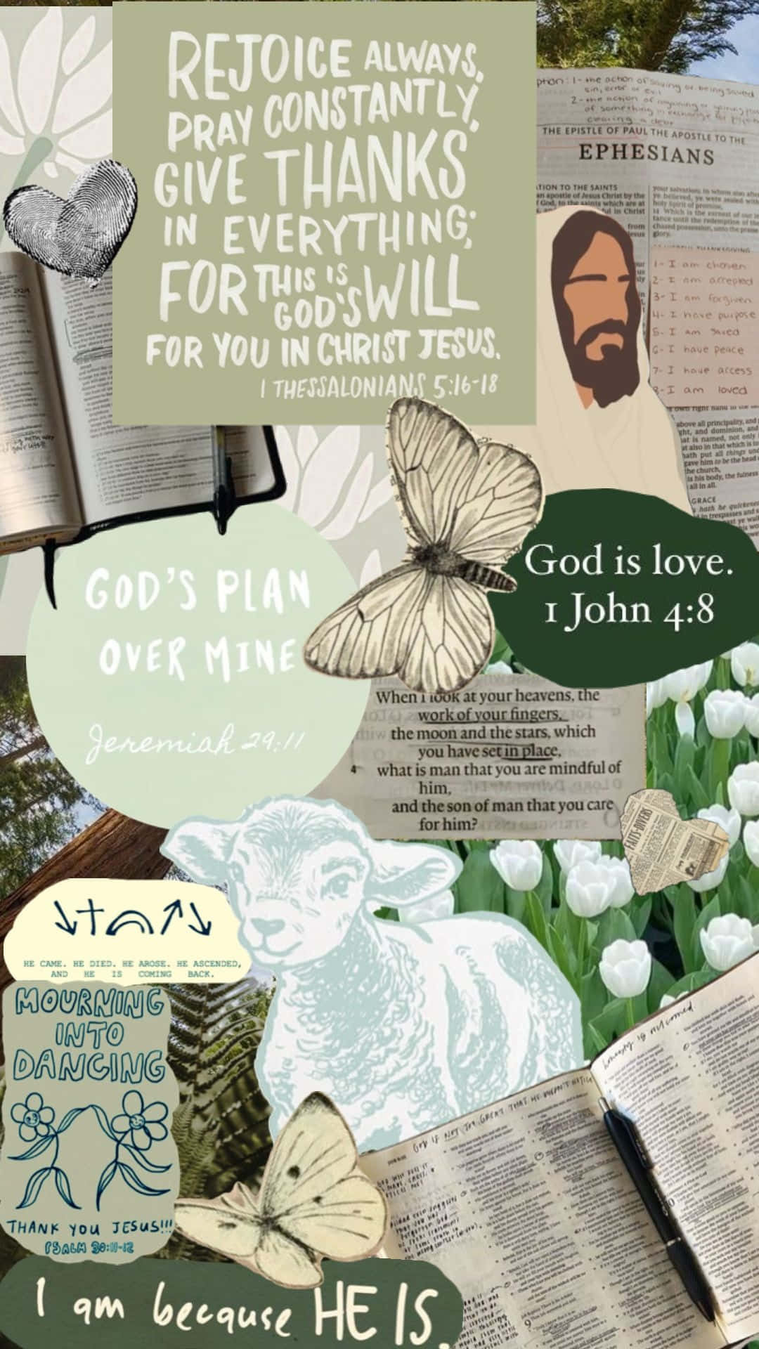 Christian Inspiration Collage Wallpaper