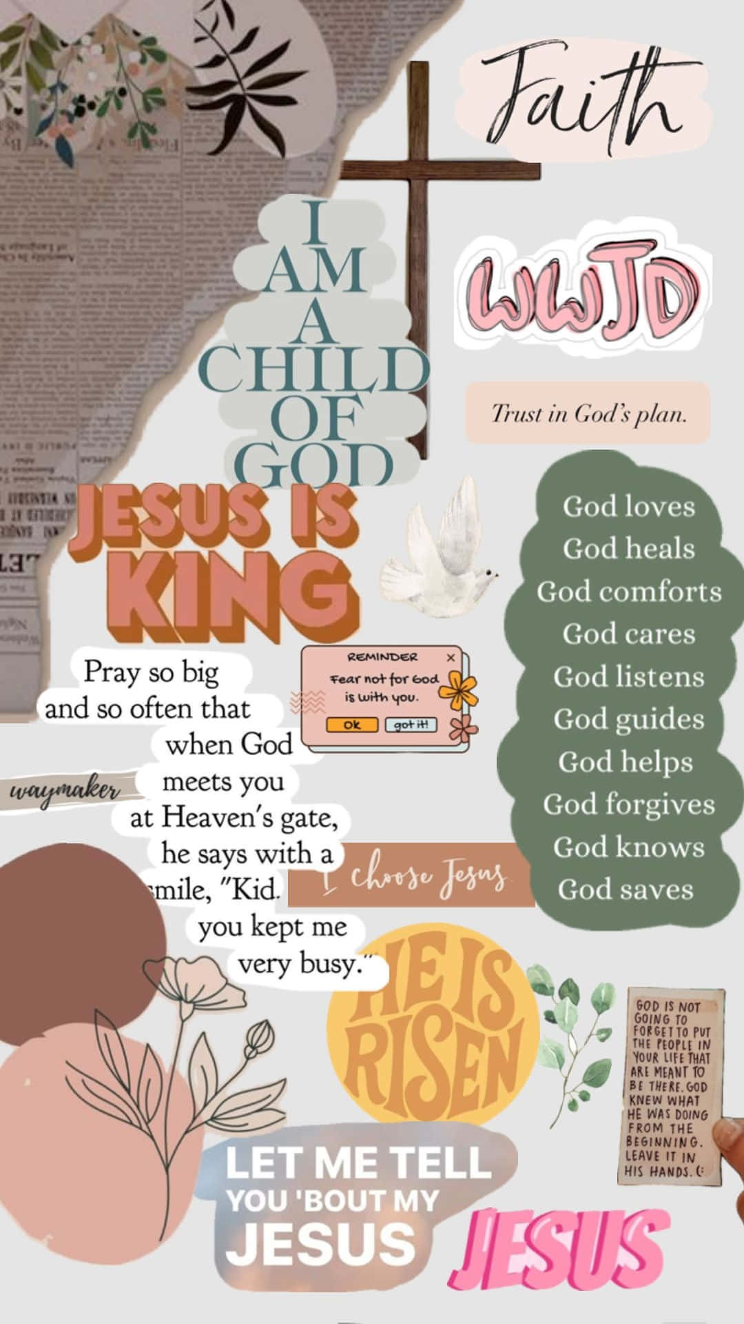Christian Inspiration Collage Aesthetic Wallpaper