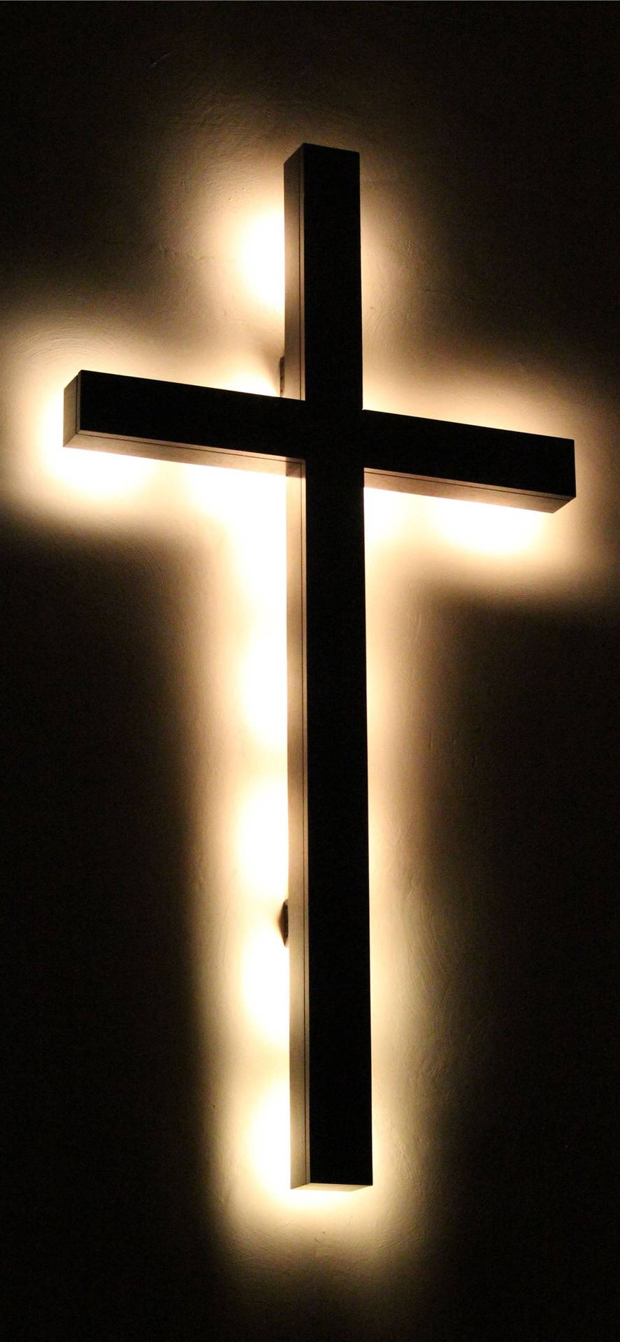 Christian Iphone Glowing Cross Wallpaper