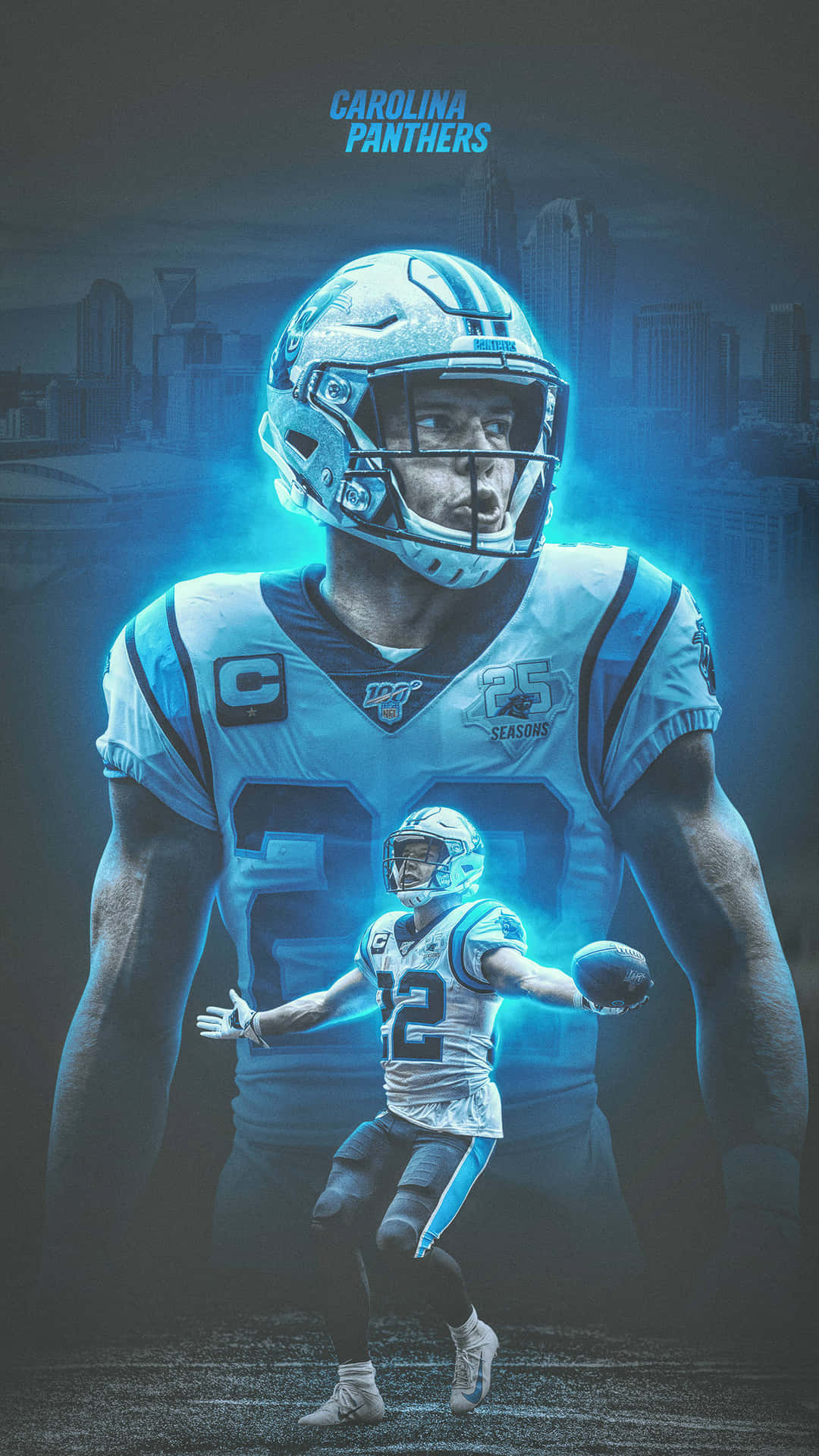Christian McCaffrey is a six-time Pro Bowl running back for the Carolina Panthers Wallpaper