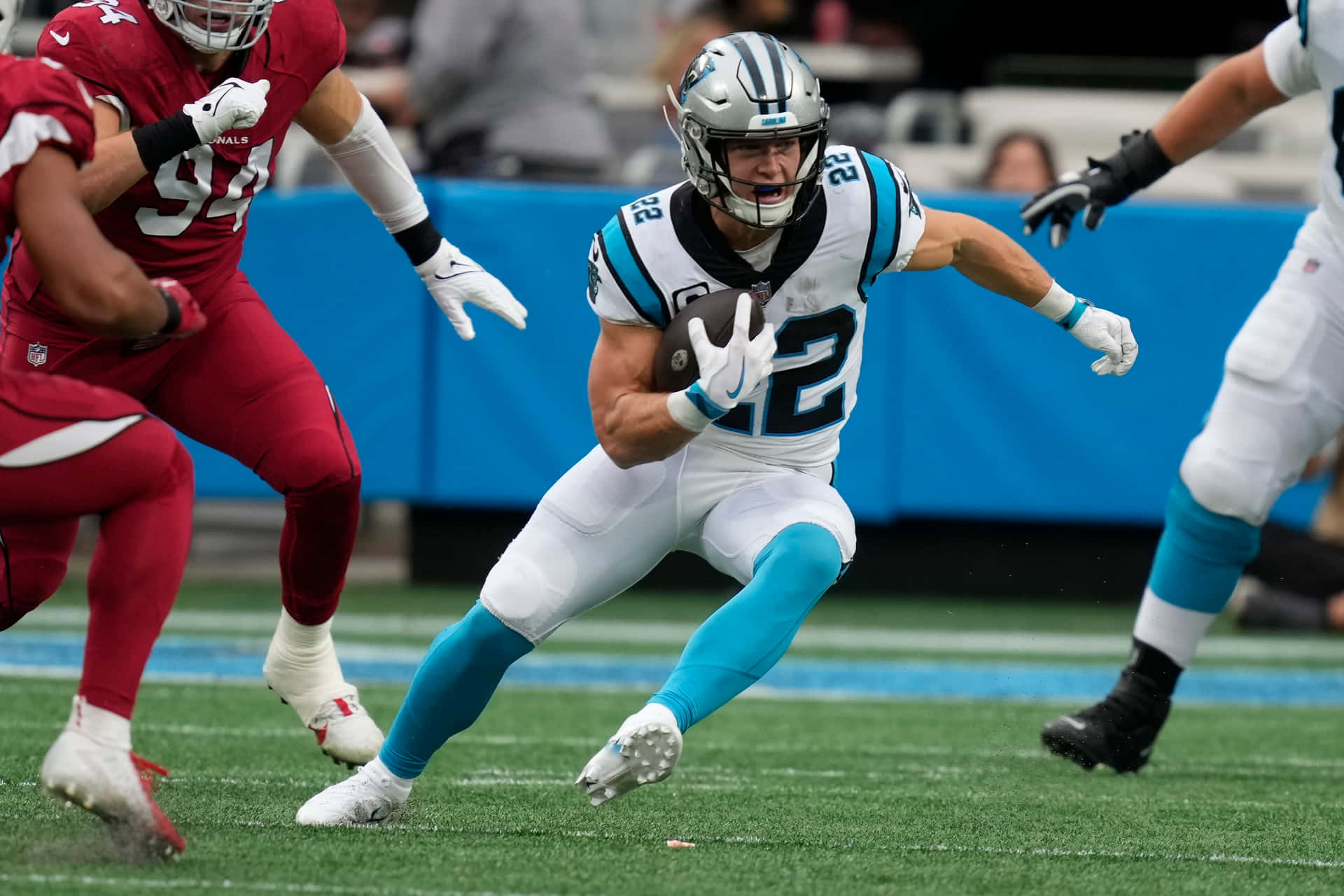 Christian Mccaffrey; All-Pro Running Back and Wide Receiver Wallpaper