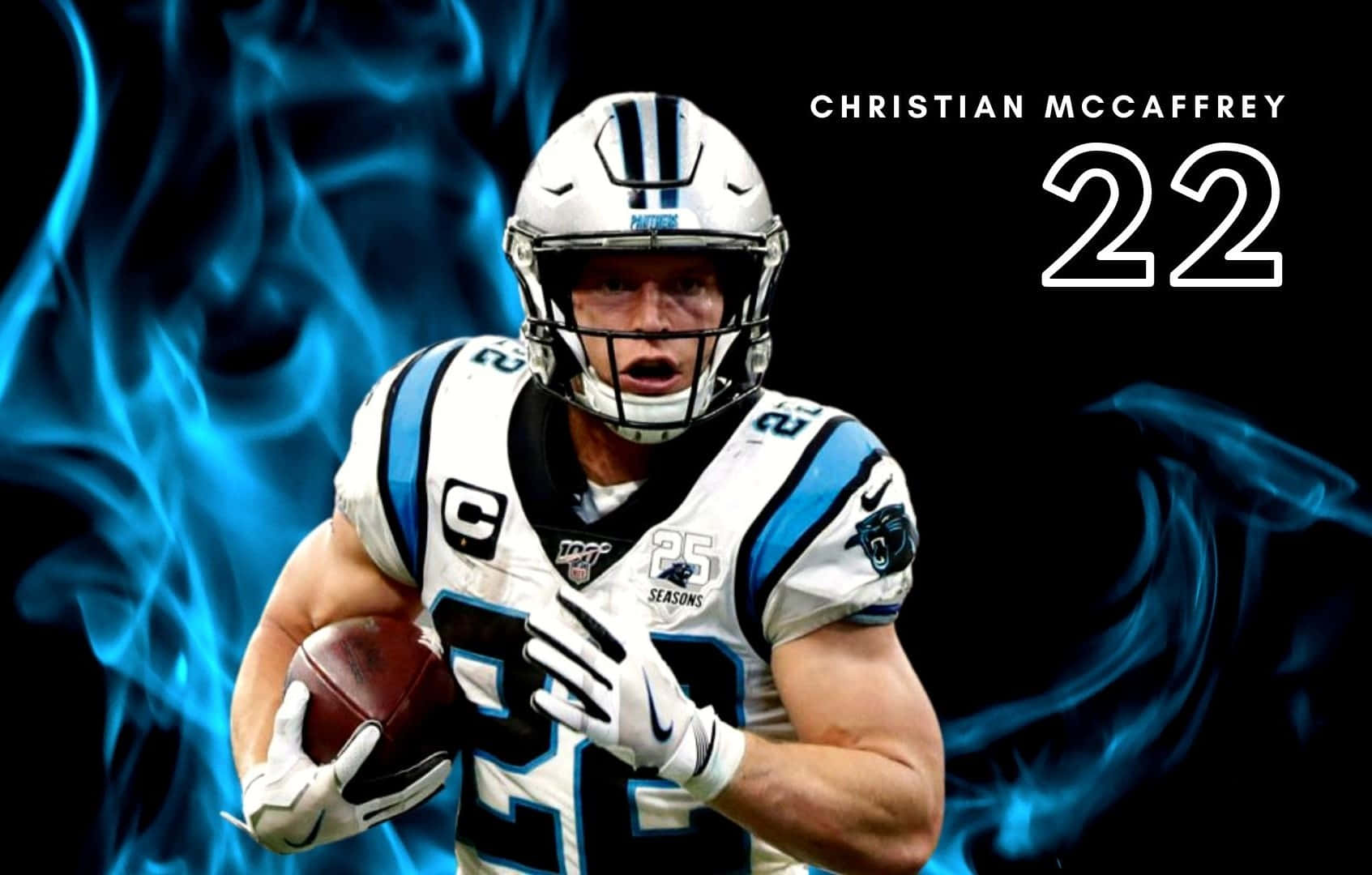 •  NFL Star Christian Mccaffrey On The Field Wallpaper