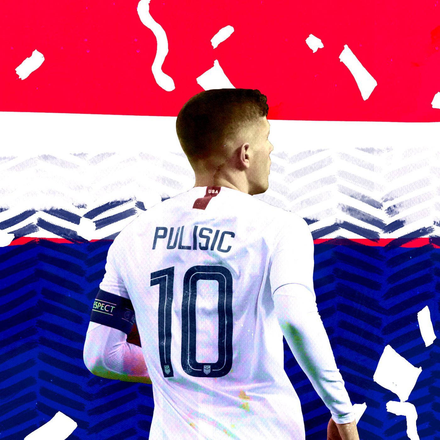 Christian Pulisic Red White Blue Wallpaper