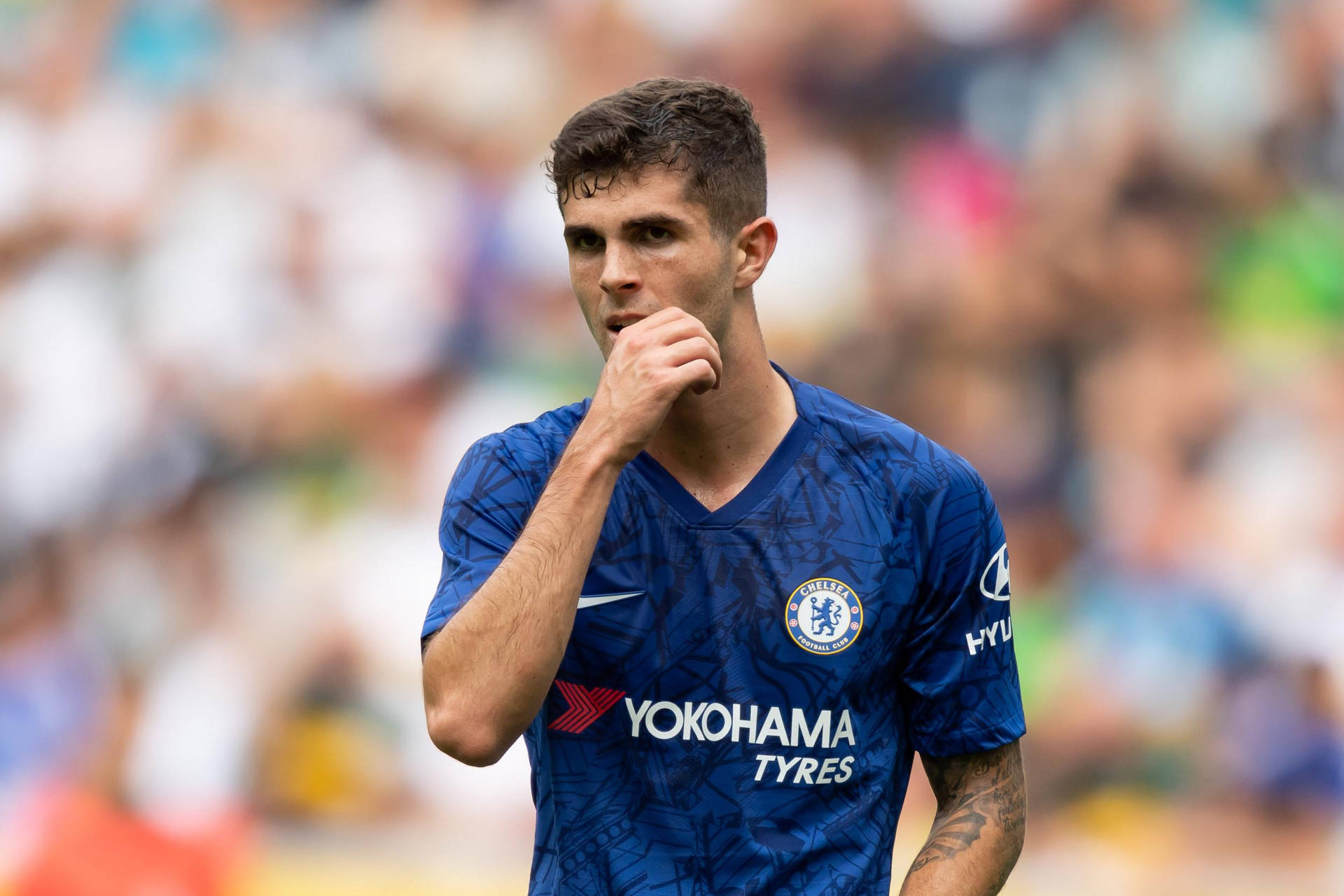 Christian Pulisic Wiping Face Wallpaper