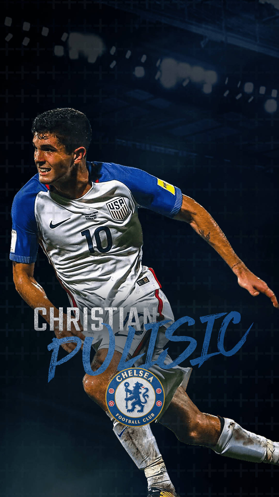 Christian Pulisic With Name Wallpaper