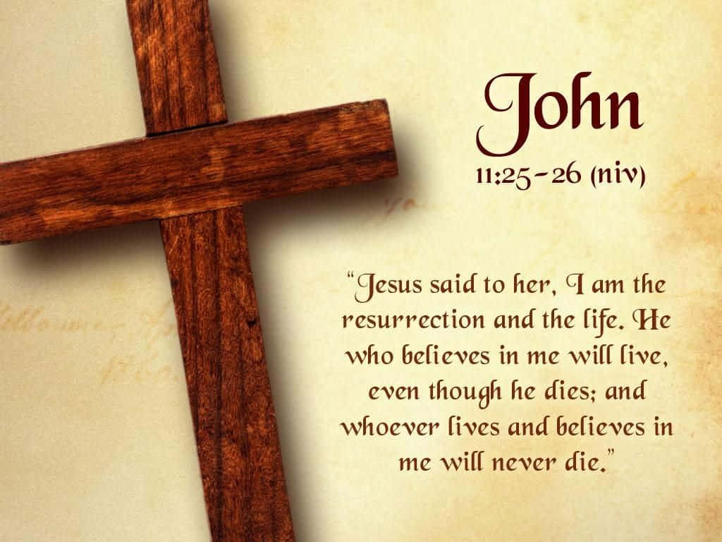 Christian Quotes Wooden Cross Wallpaper