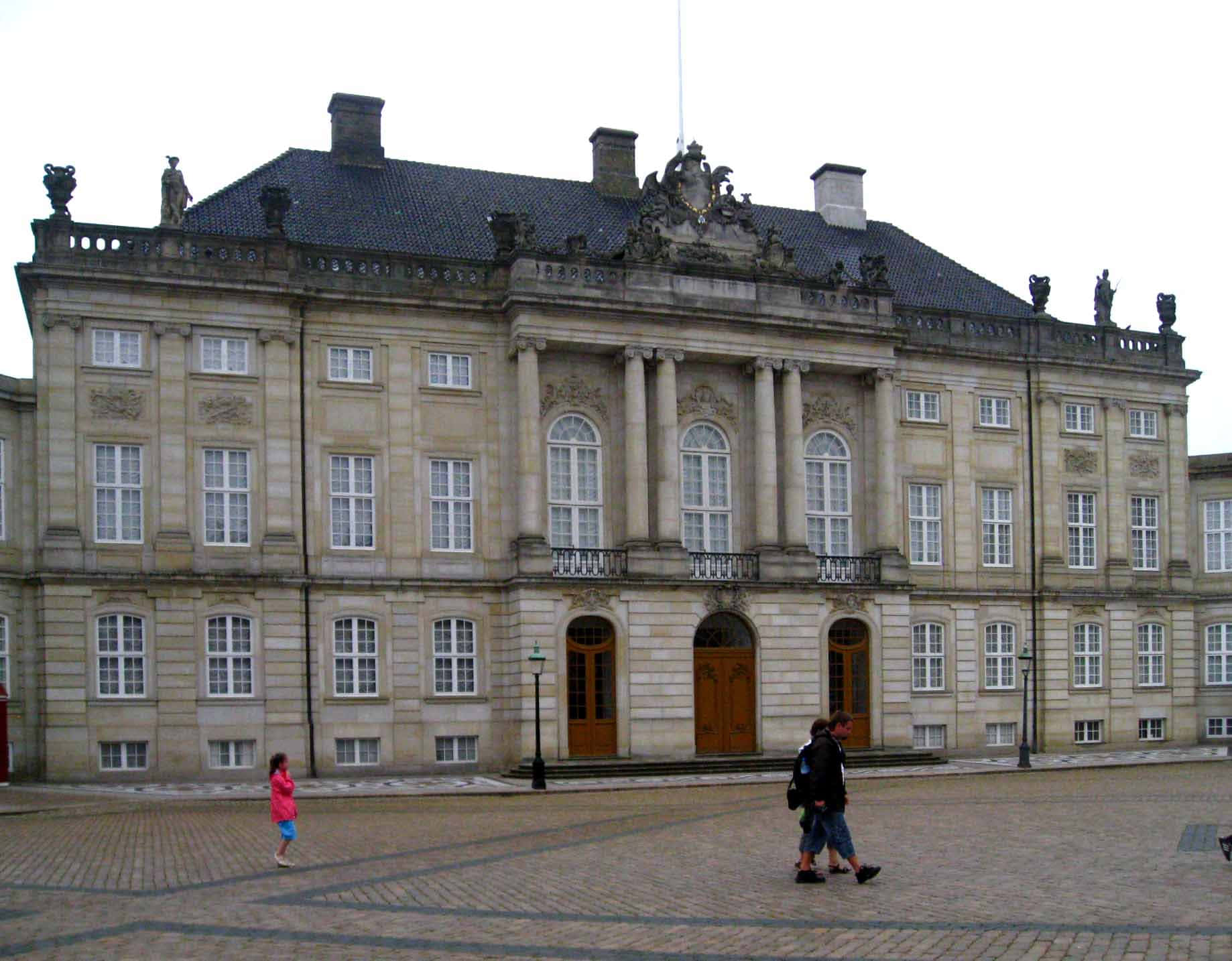 Christian Vii's Palace At Amalienborg Palace Square Wallpaper