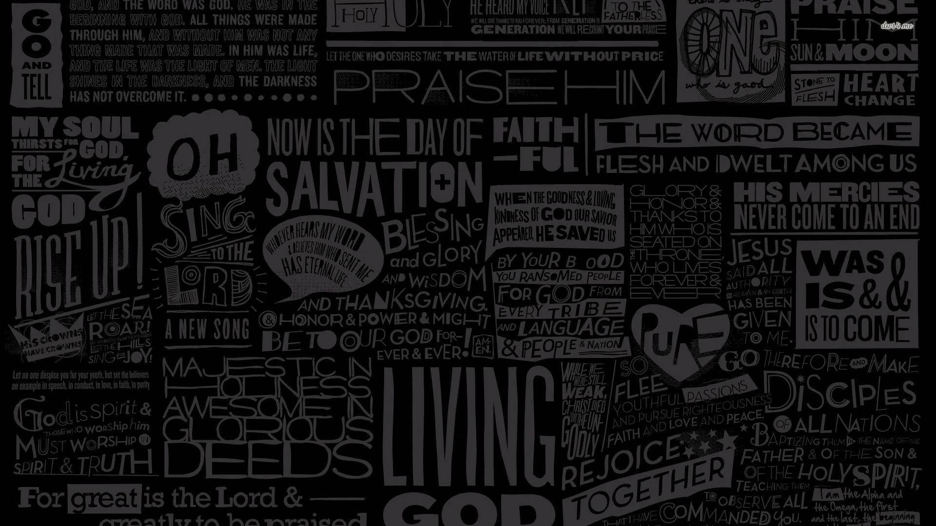 Download Christian Words Typography Wallpaper 