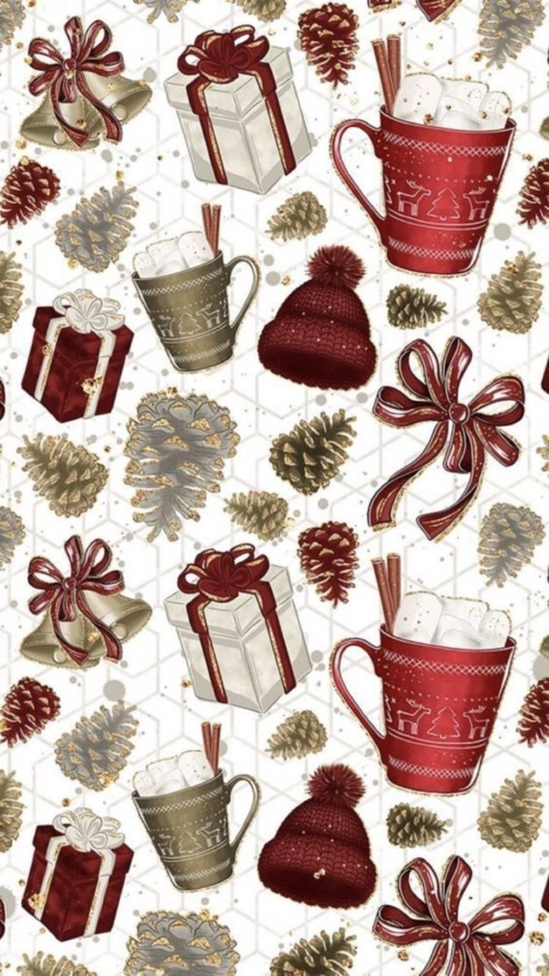 Christmas Aesthetic Holiday Decorative Art Wallpaper