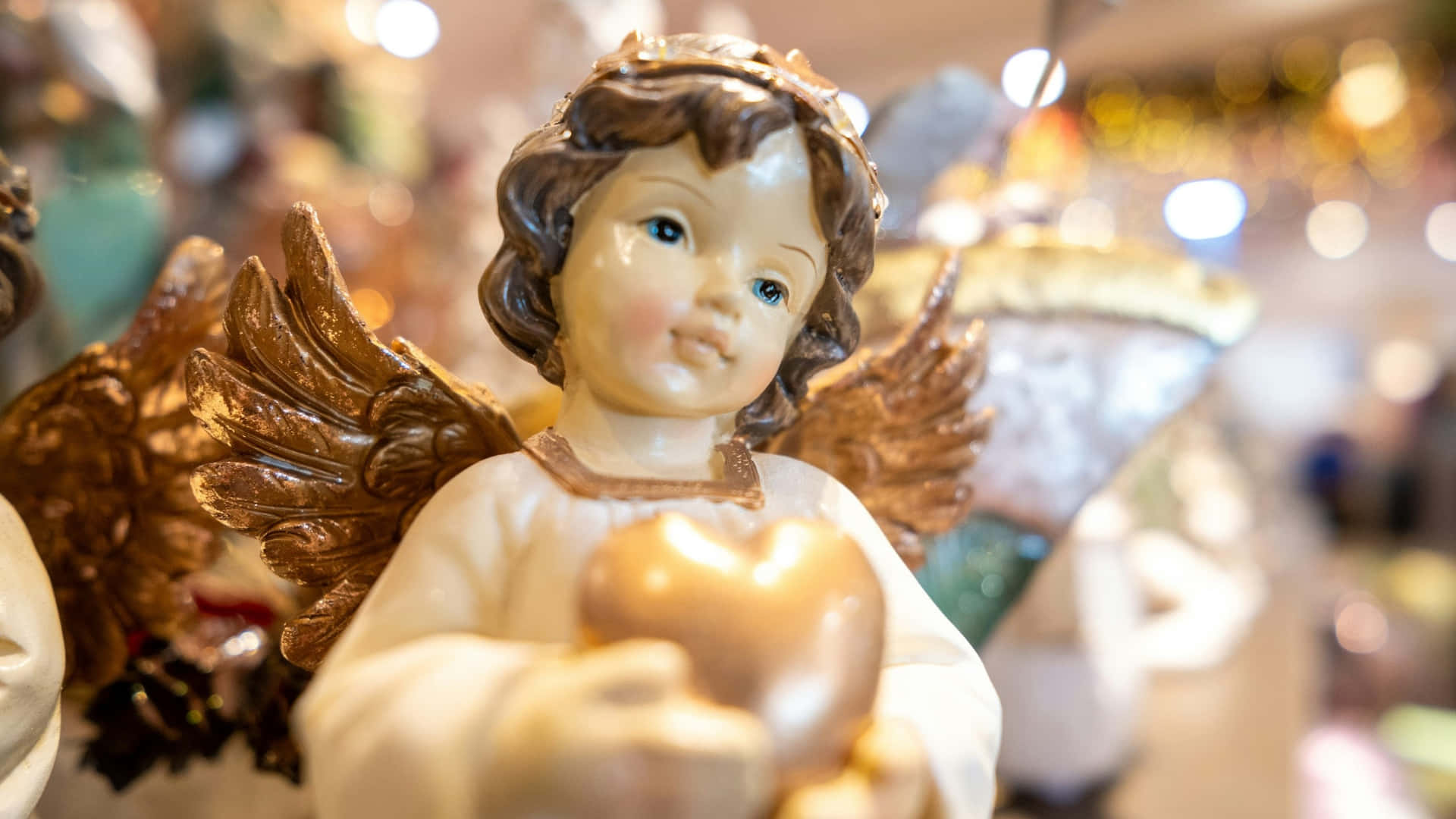 Christmas Angel Figurine Wallpaper
