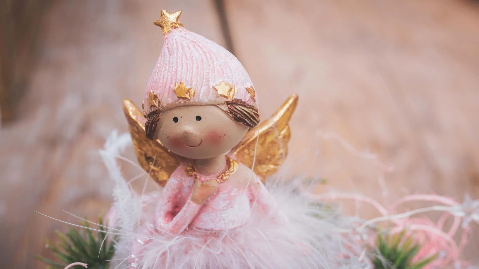 Christmas Angel Figurine Wallpaper