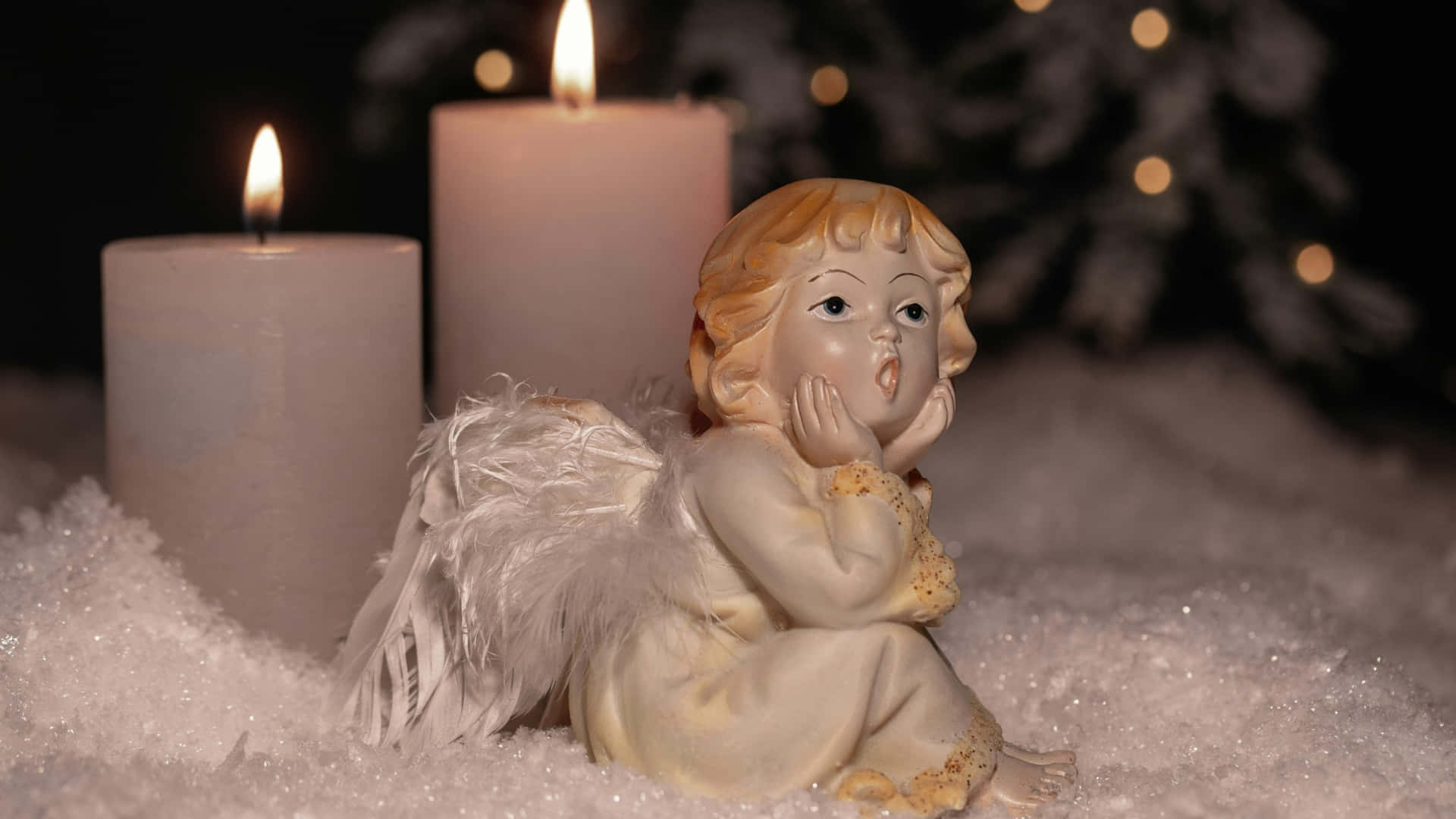 Christmas Angel Figurine Wallpaper