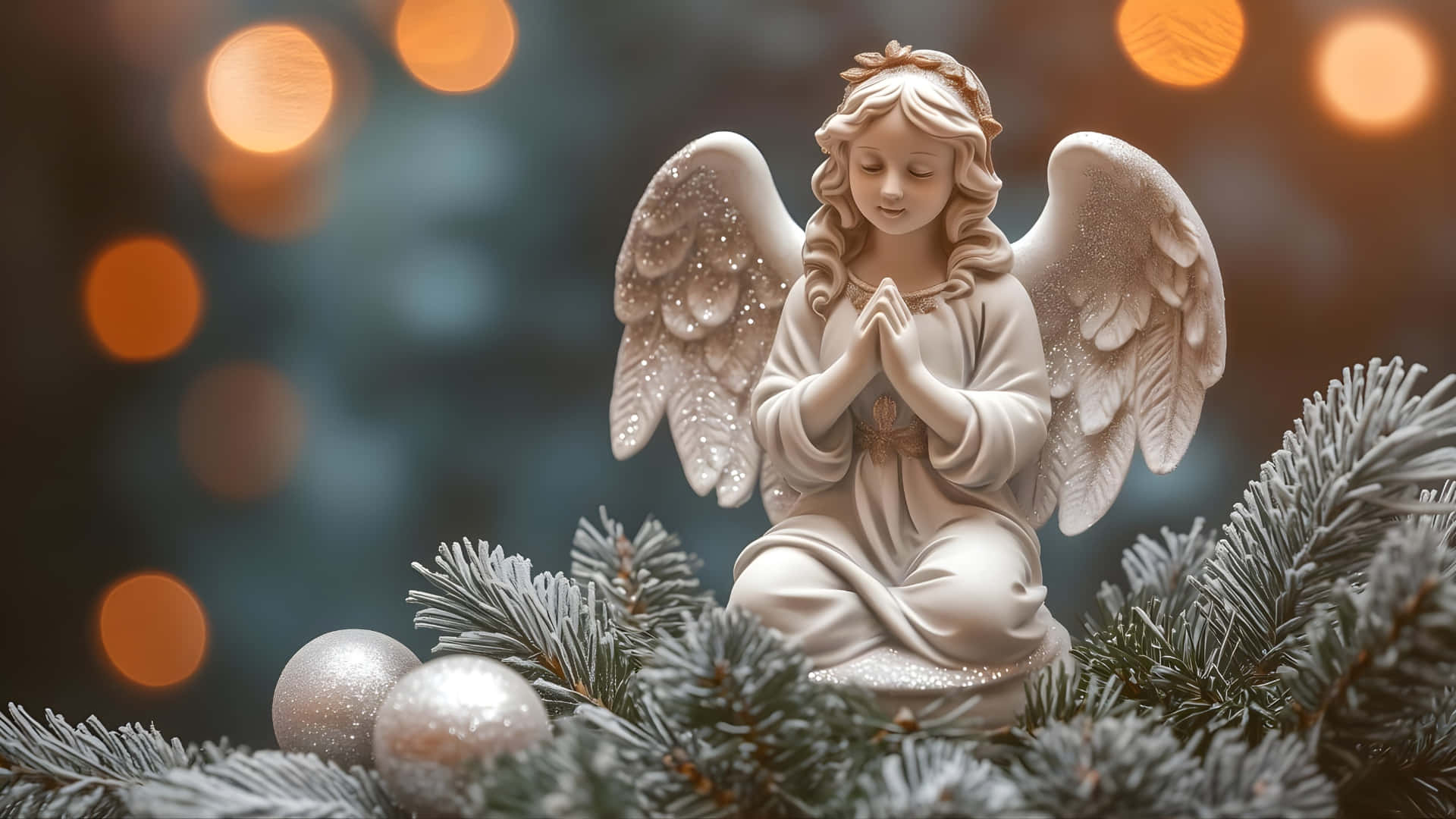 Christmas Angel Figurine Wallpaper
