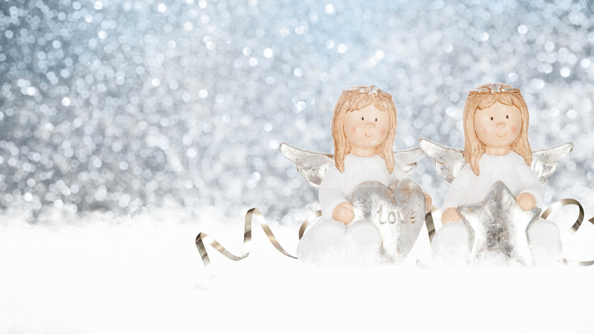 Christmas Angel Figurines Wallpaper
