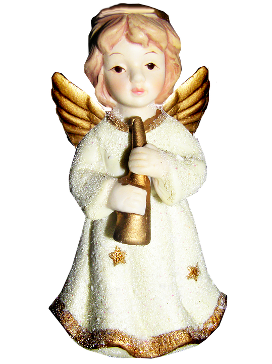 Christmas Angel Figurinewith Bell PNG