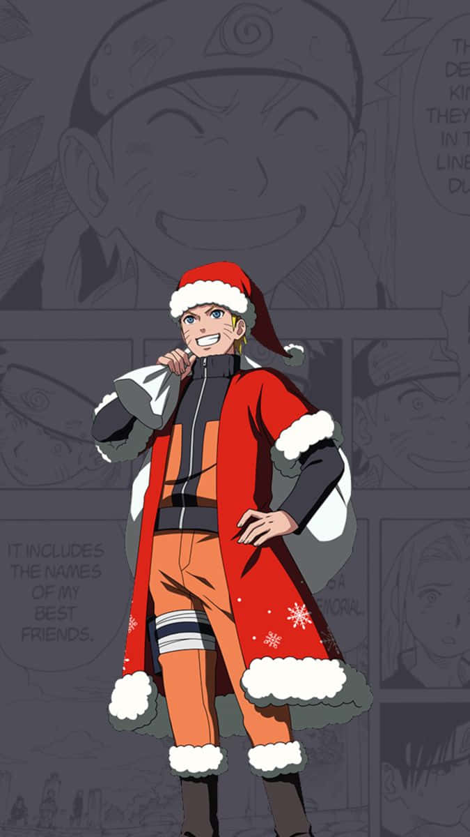 Meninosde Anime De Natal Do Naruto. Papel de Parede