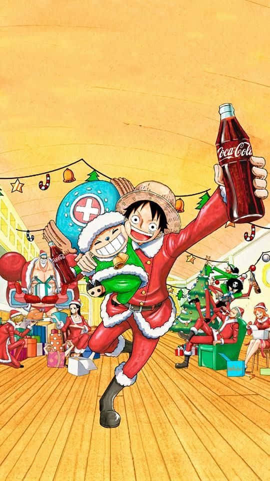 Weihnachtenanime Jungs One Piece Wallpaper
