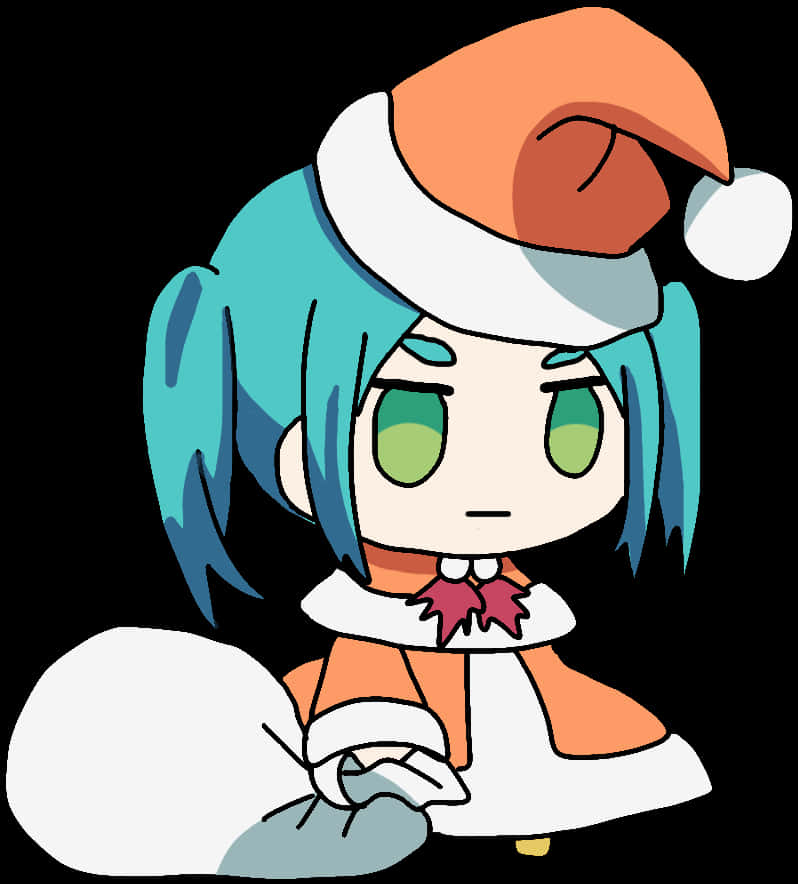 Christmas Anime Character Art PNG