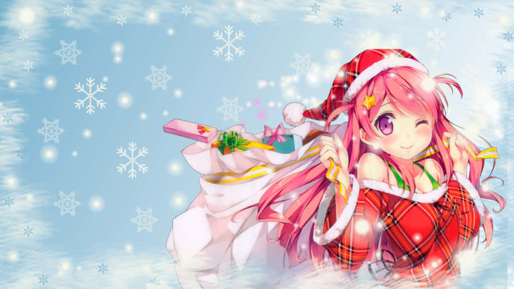 Download free Anime Christmas Santa Girl Wallpaper - MrWallpaper.com