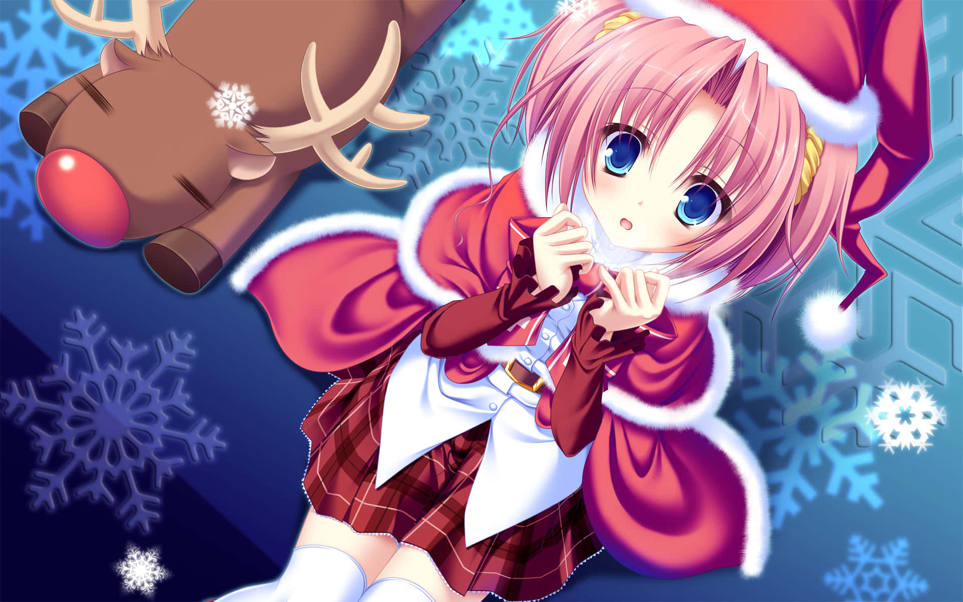 Christmas Anime Pfp Of Chibi Raindeer Wallpaper