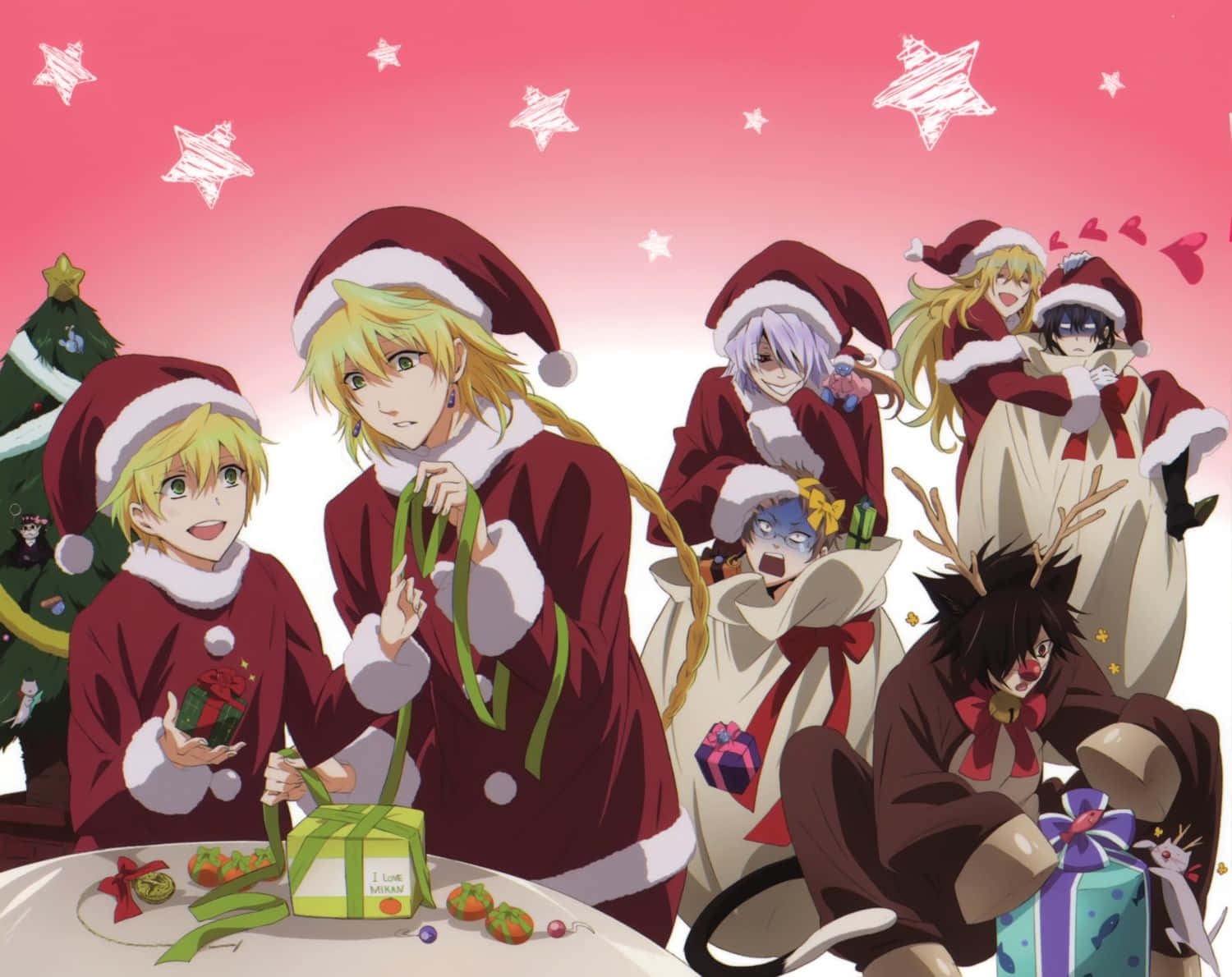 Fondode Pantalla De Navidad Con Personajes De Anime De Pandora Hearts. Fondo de pantalla