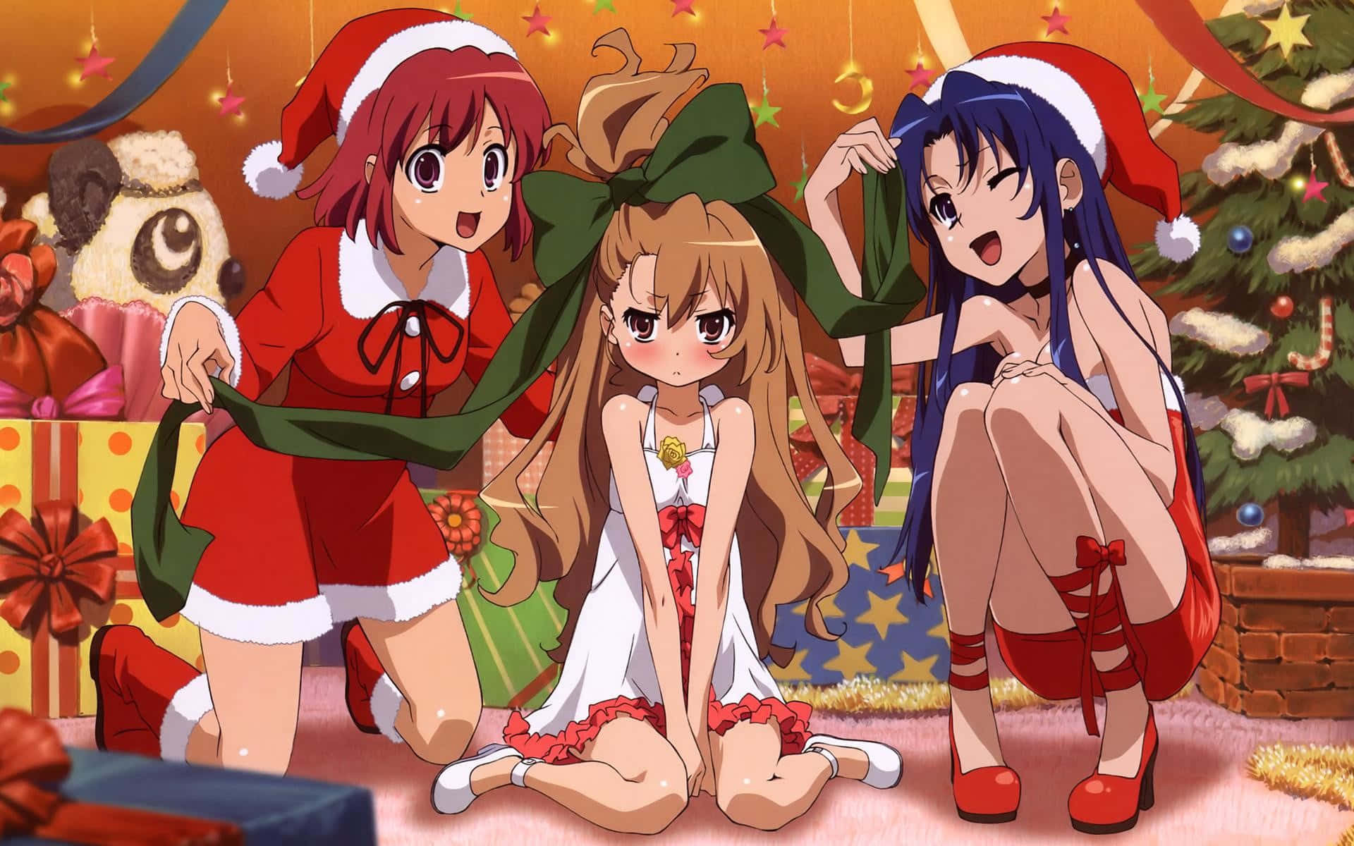 Christmas Anime Pfp Of Toradora Girl Cast Wallpaper