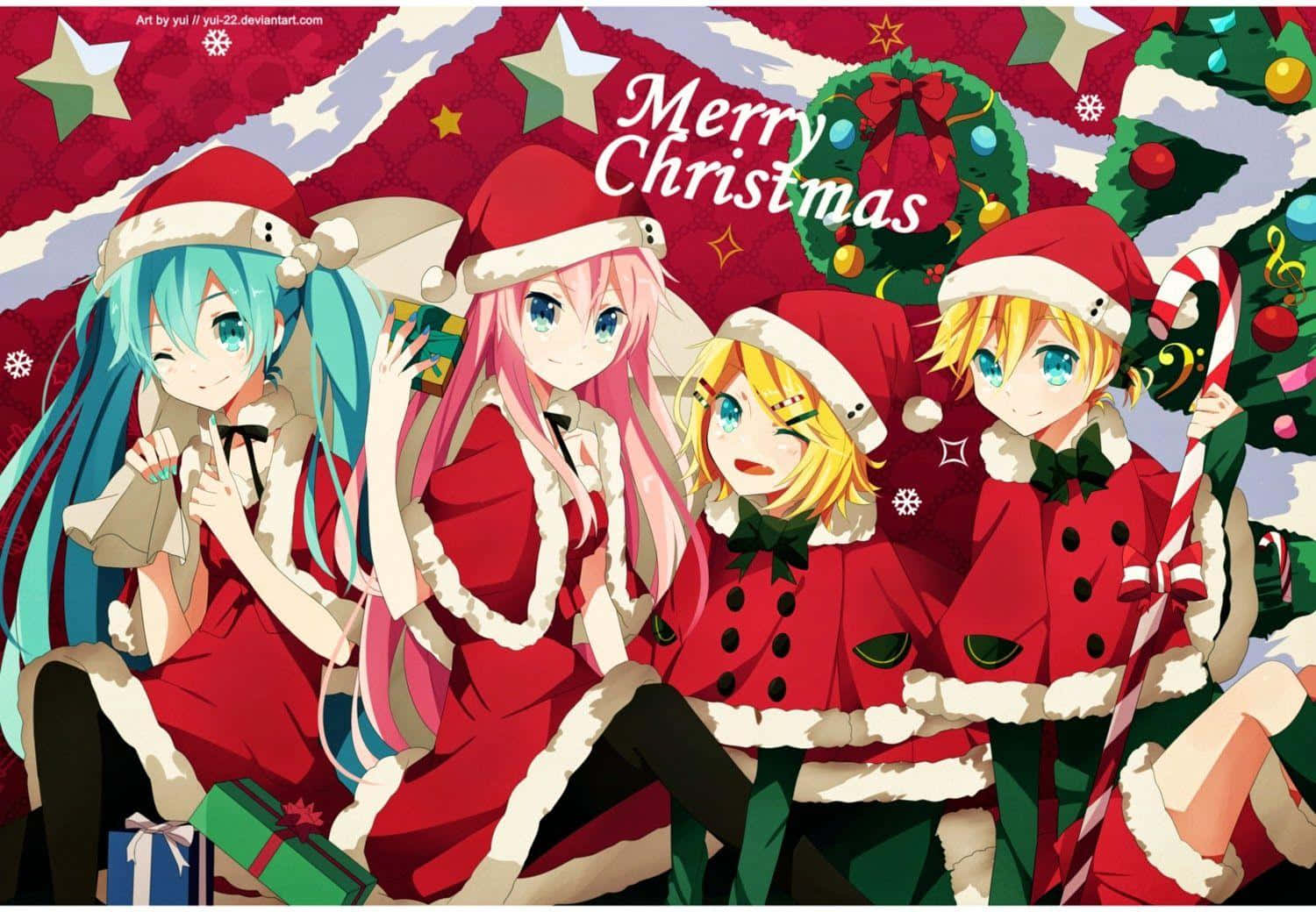 Fondode Pantalla De Navidad De Anime De Vocaloid Fondo de pantalla