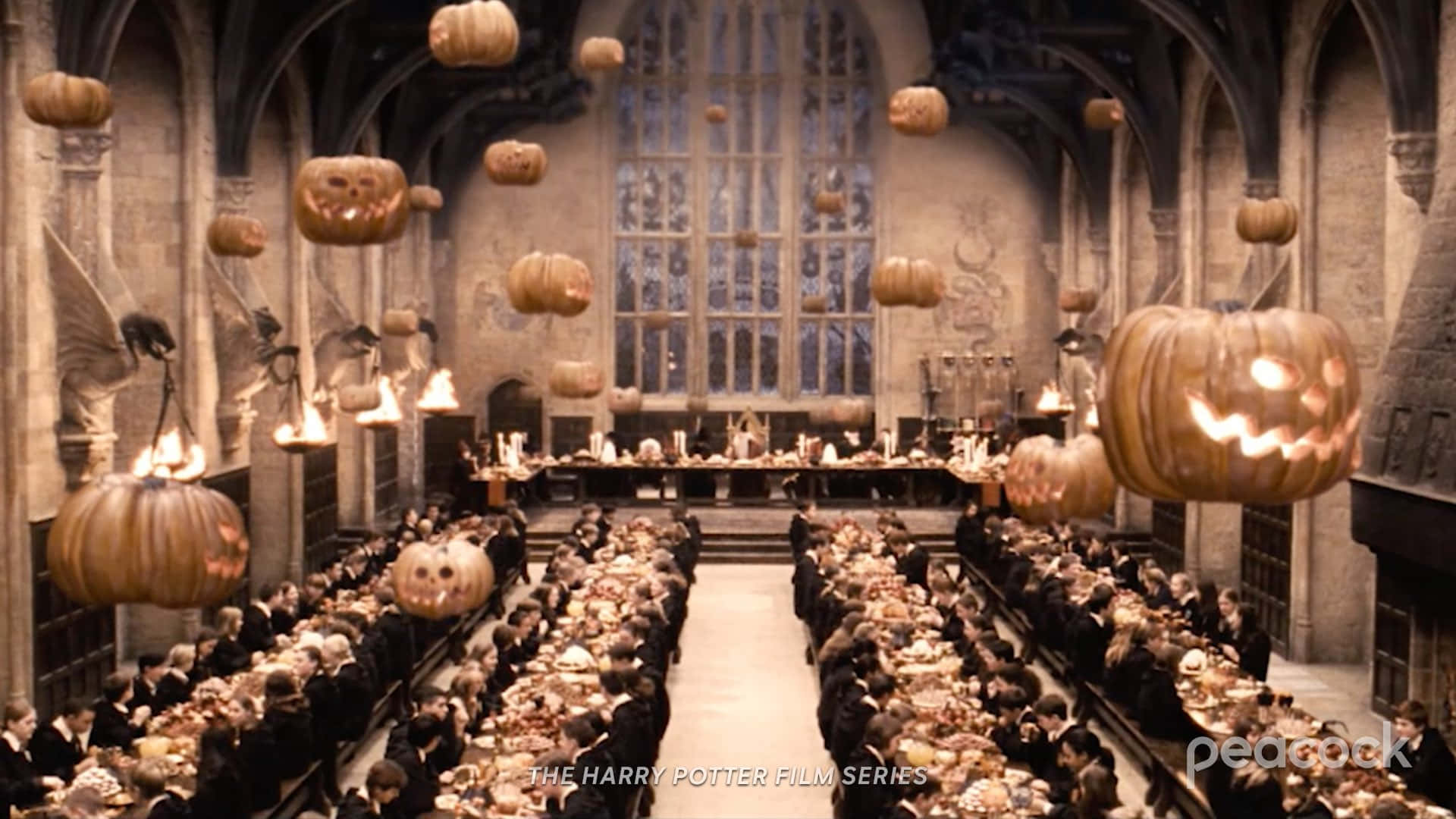 Christmas At Hogwarts Pumpkins Wallpaper