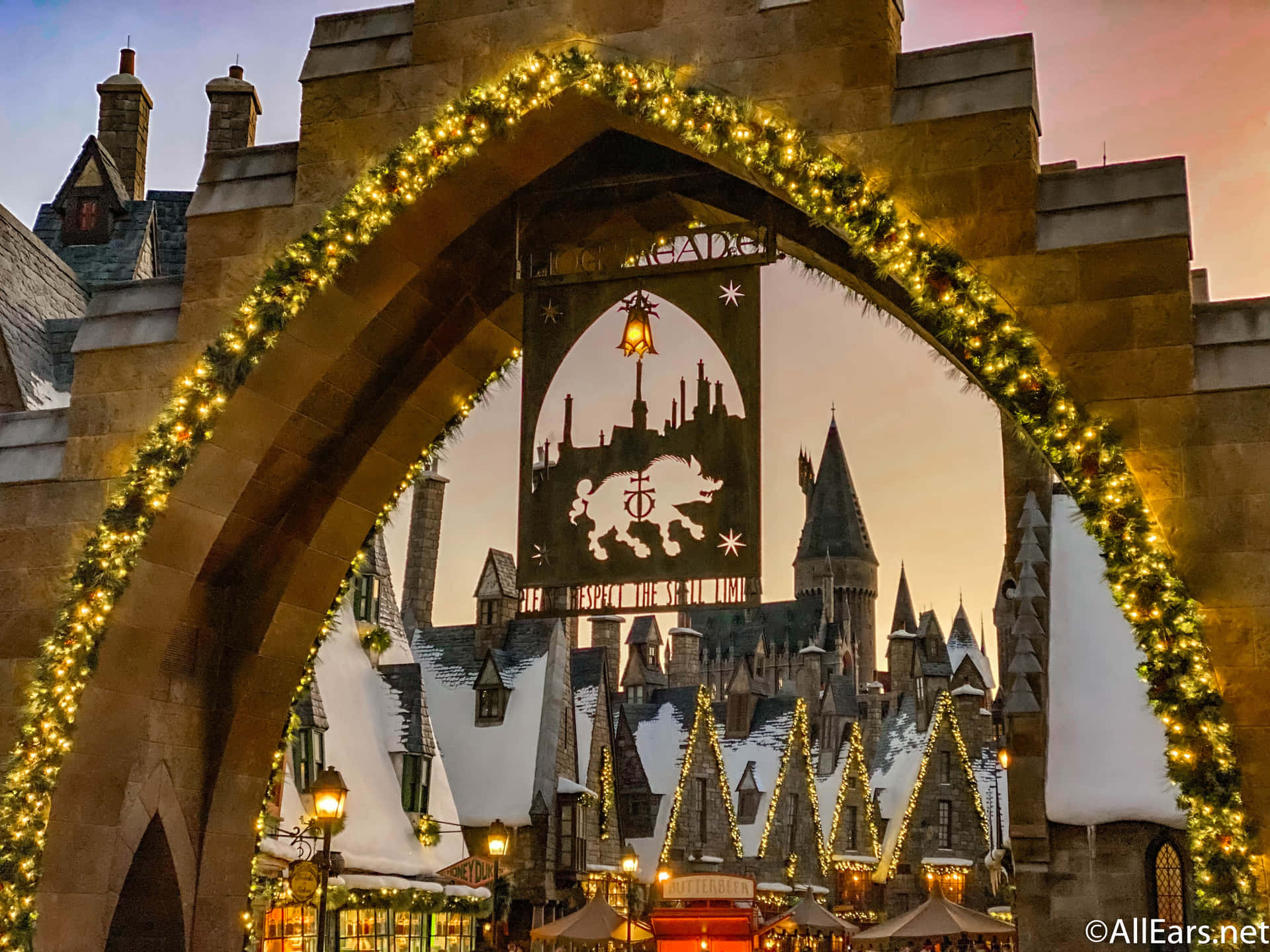 Navidadencantadora En Hogwarts Fondo de pantalla