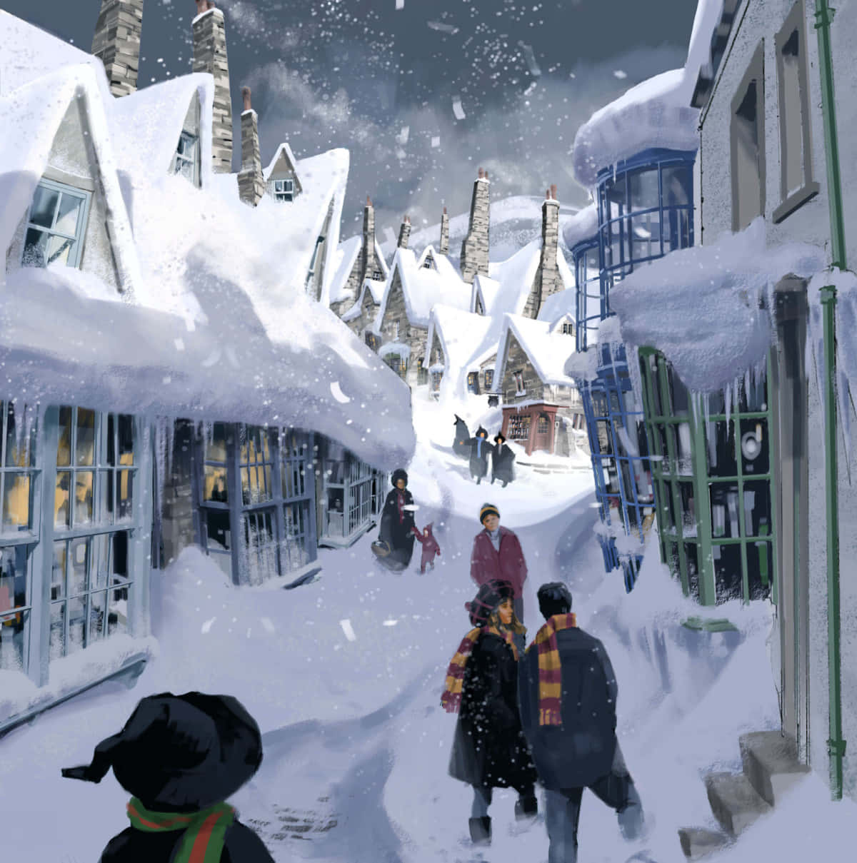 "Celebrate Christmas Like a Wizard at Hogwarts" Wallpaper