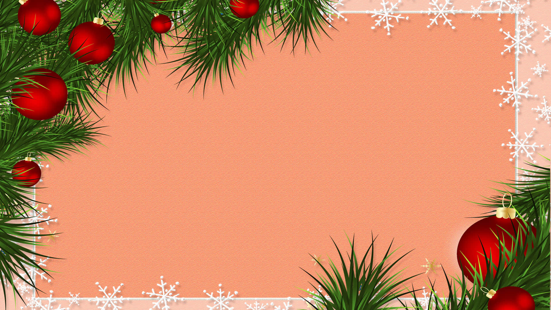 Enchanting Christmas Background with Delicate Snowflakes and Gleaming Lights Wallpaper