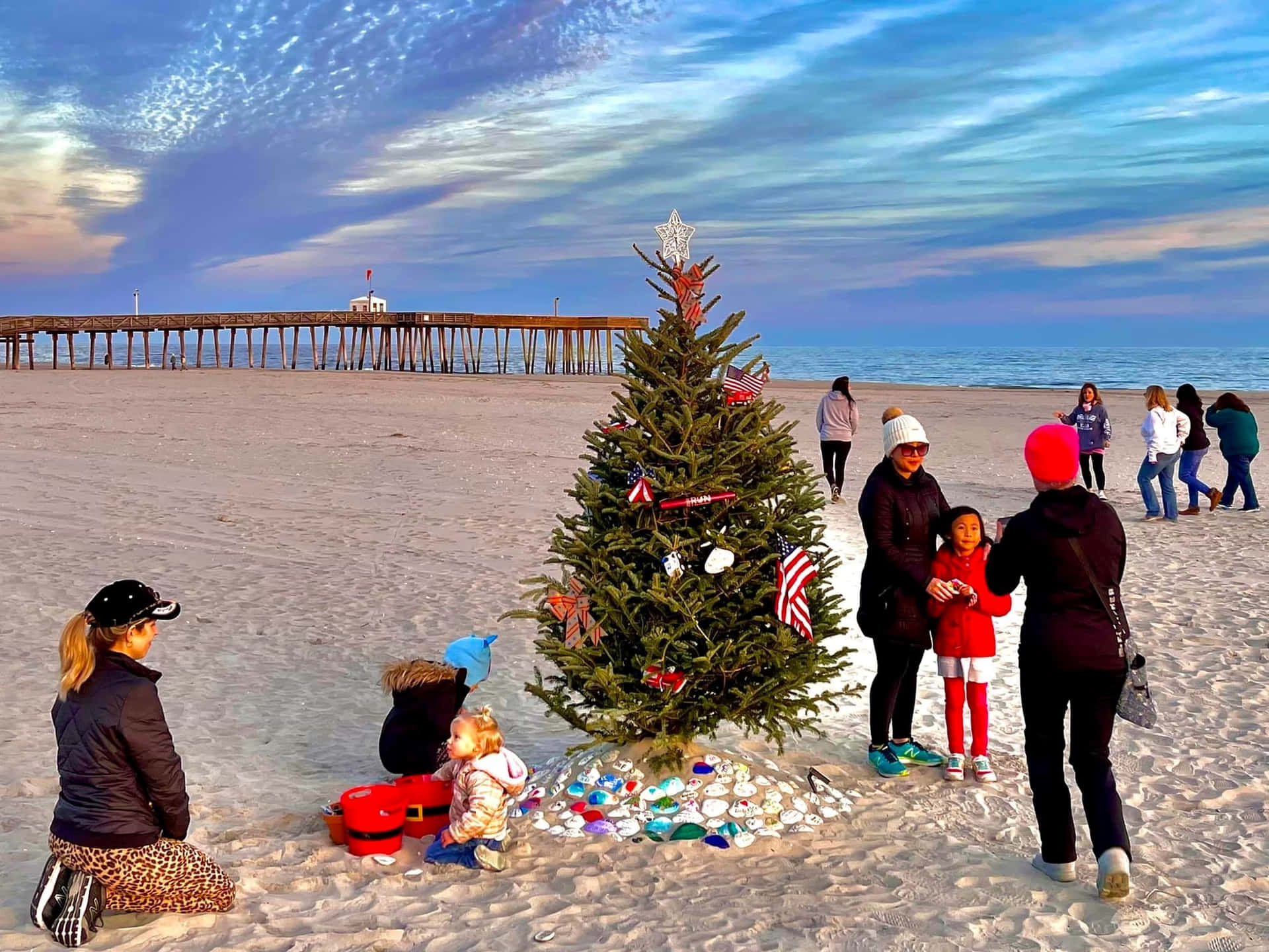 Christmas Beach Tree Pictures