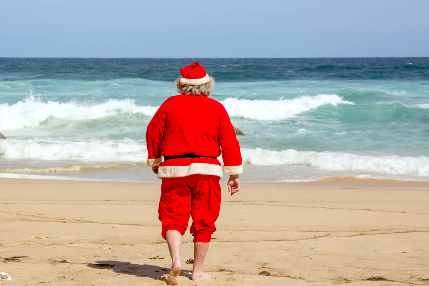 Imágenesde Navidad Con Santa En La Playa.