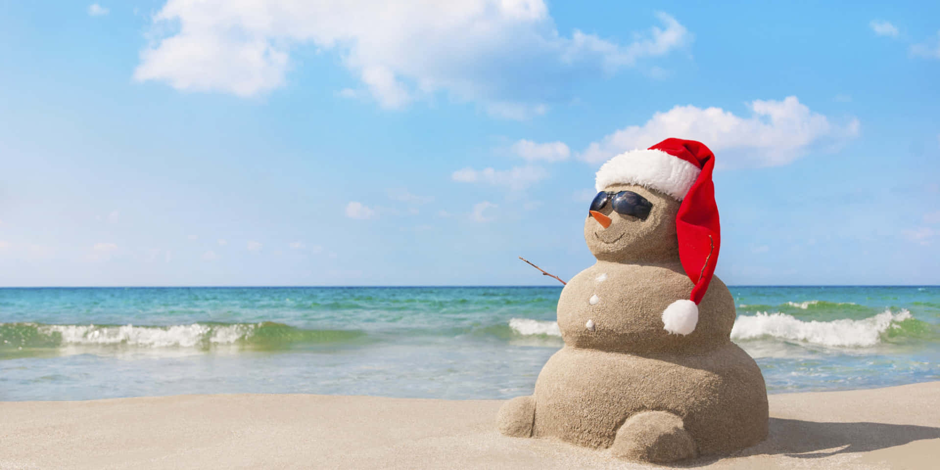 Christmas Beach Snowman Pictures