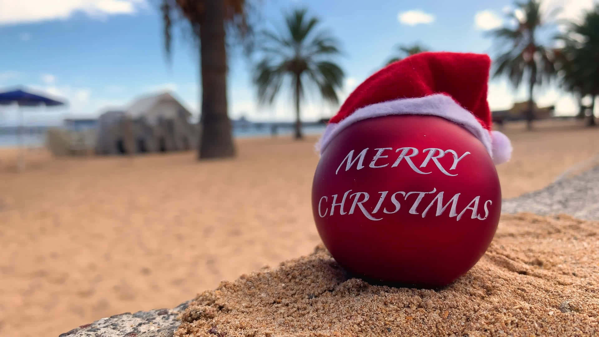 Christmas Ball On Beach Pictures