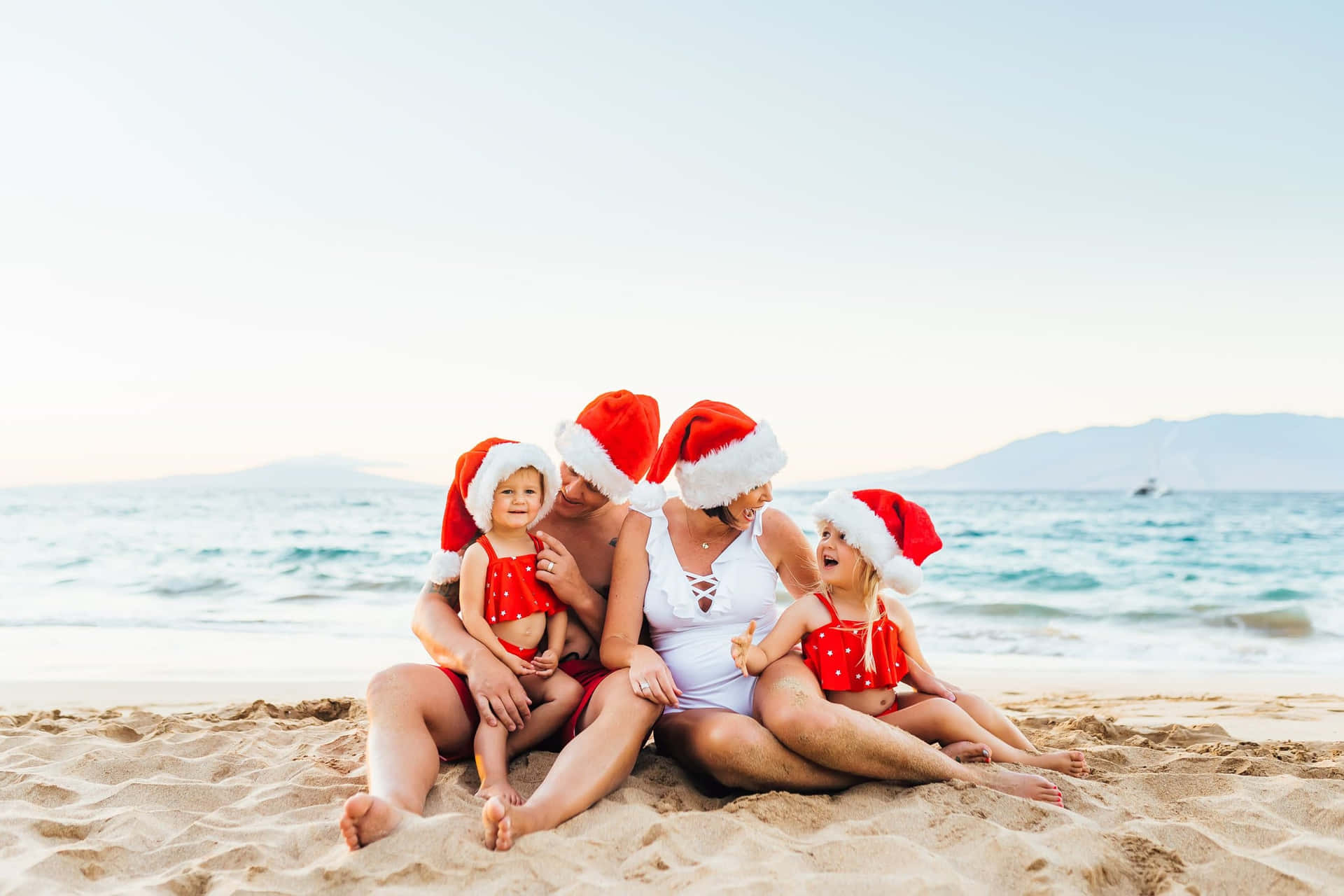 Imágenesfamiliares De Navidad En La Playa.