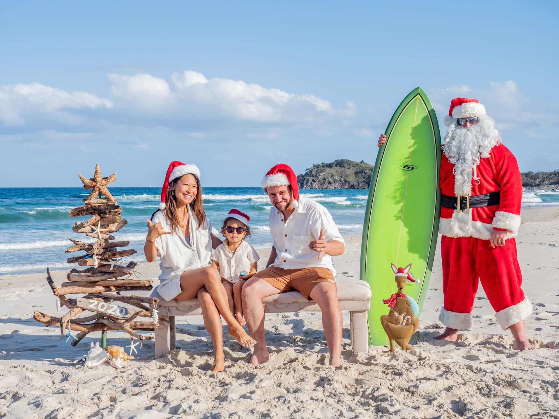 Christmas Family On Beach Pictures