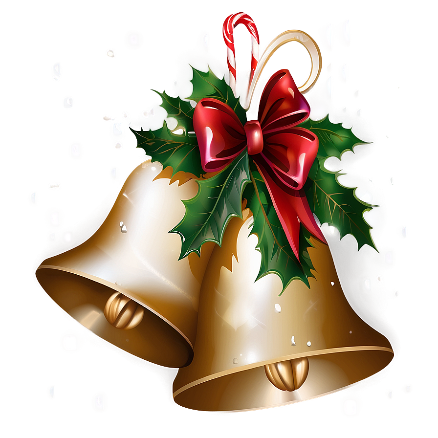 Christmas Bells With Bow Png Thl19 PNG