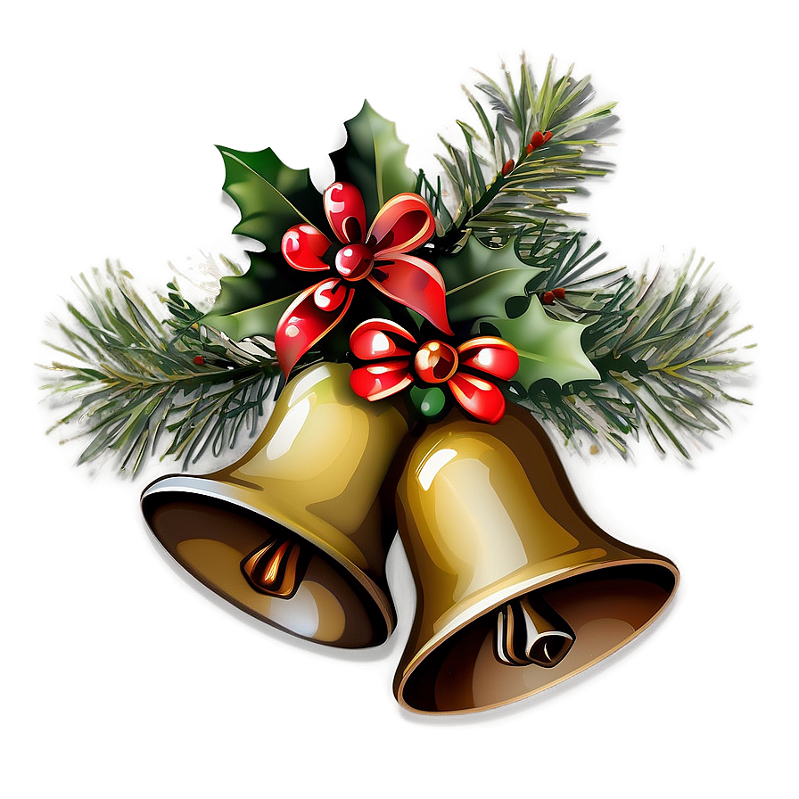 Christmas Bells With Pine Cones Png Iwn39 PNG