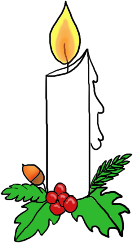 Christmas Candle Clip Art PNG