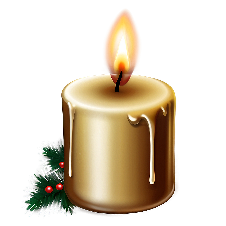 Christmas Candle Glow Png 12 PNG