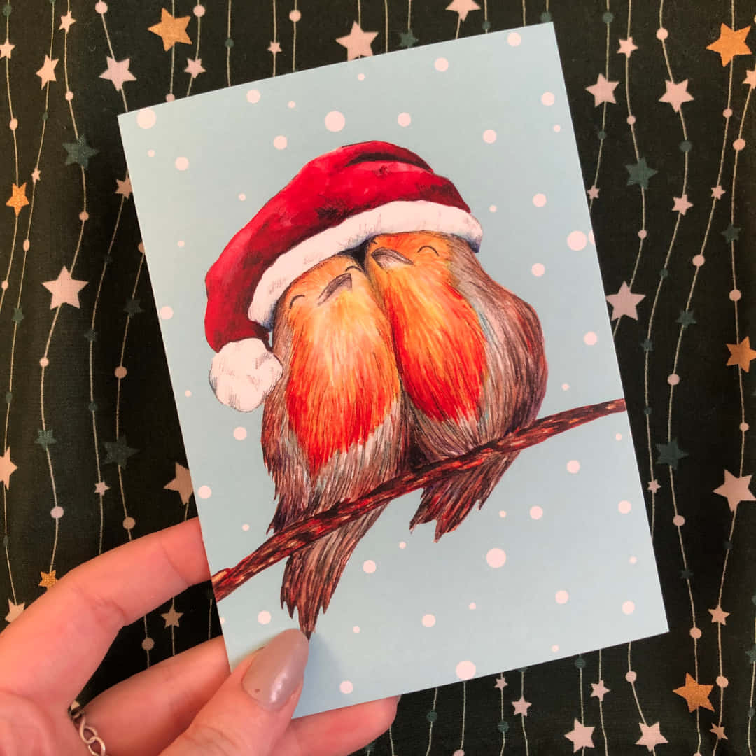Imagensde Cartões De Natal Com Pássaros.