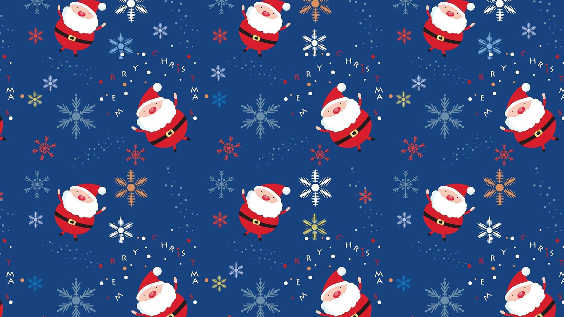 Weihnachtlichescartoon-santa-claus-muster-hintergrundbild