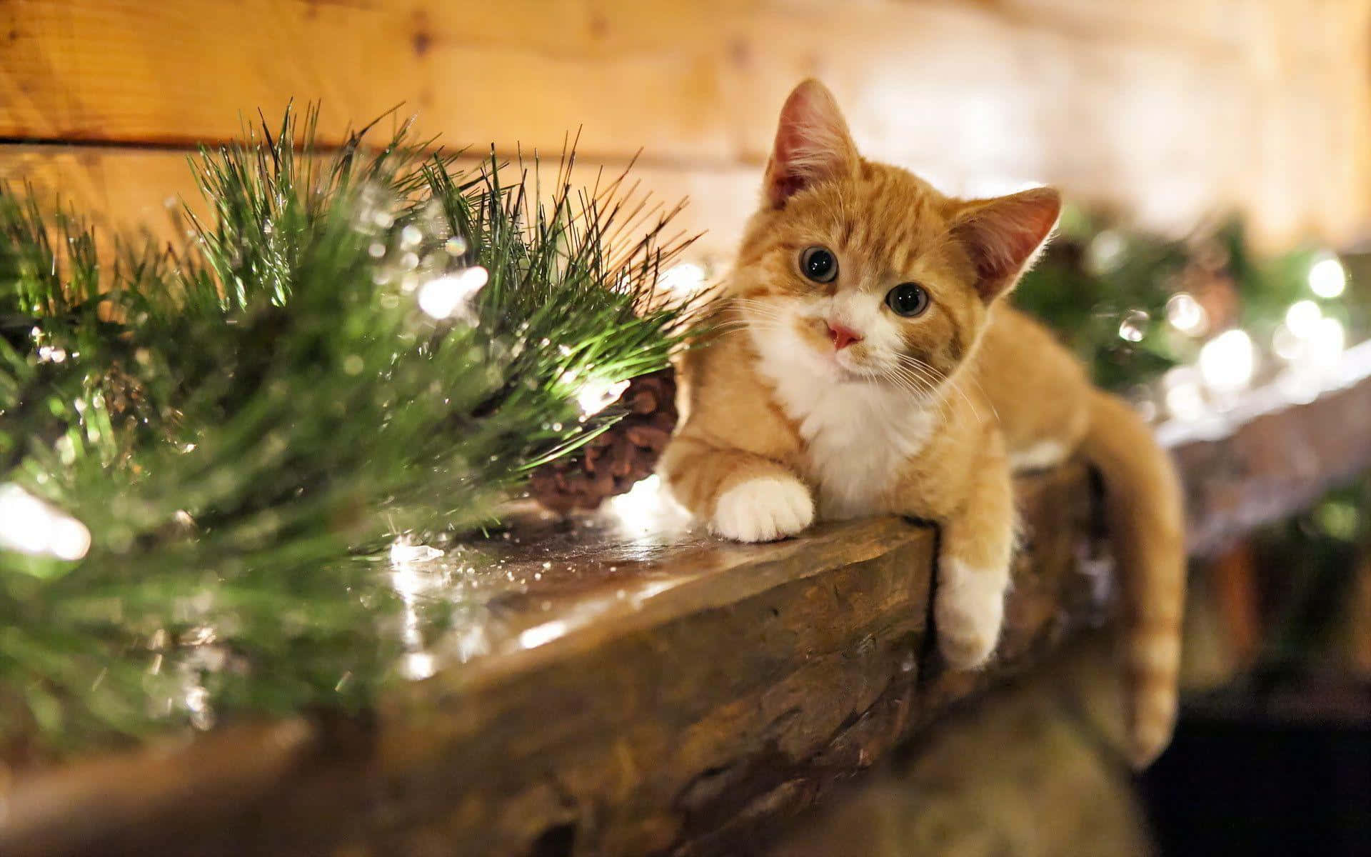 Christmas Wonderful Cat Picture