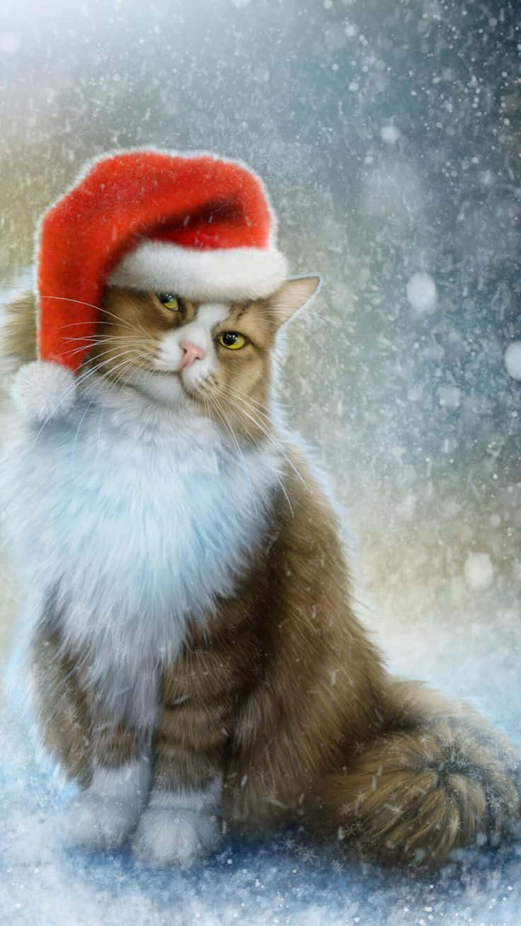 Christmas Cat Pictures 736 X 1308 Picture