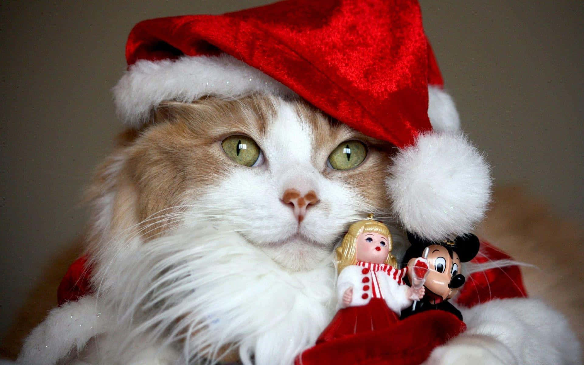 Weihnachtliches,hübsches Katzenbild
