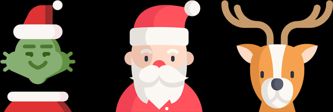 Christmas Characters Trio PNG